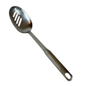 Inox Edelstahl Slotted Cooking Spoon 18/8 Stainless Steel Kitchen Utensil